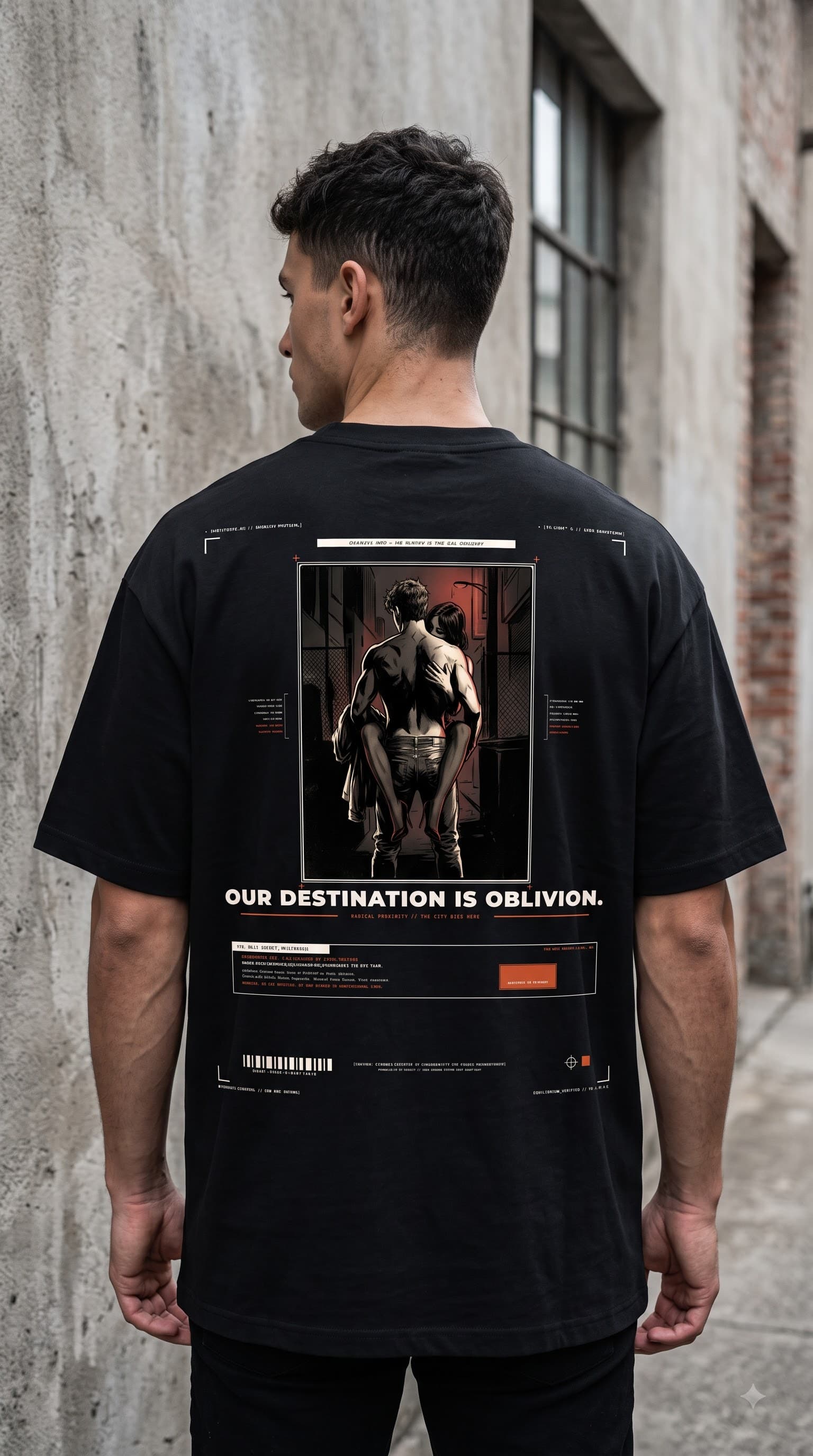 MUDDLY Unisex Oversized Heavyweight Tee (OBLIVION BLACK) - Black - 240 GSM Streetwear